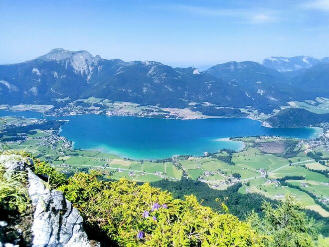 Bleckwand Blick auf den Wolfgangsee.