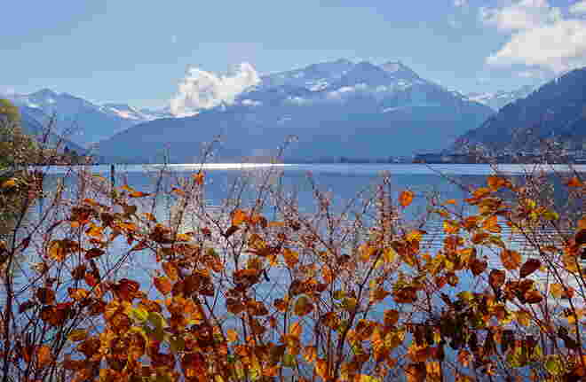 Spätherbstlich zeigt sich der Zeller See