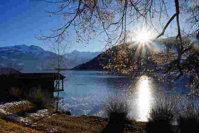 Sonnenuntergang am Zeller See