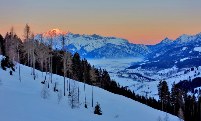 Wenn die Berge rot erglühen