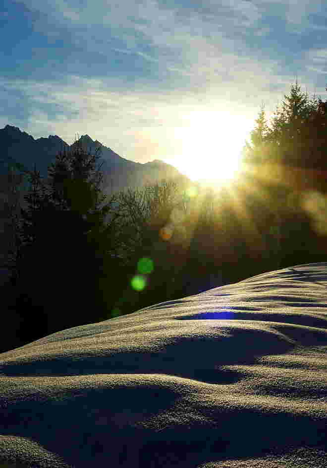 Der letzte Moment bevor die Sonne versinkt