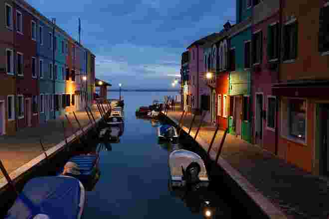 Burano zur blauen Stunde