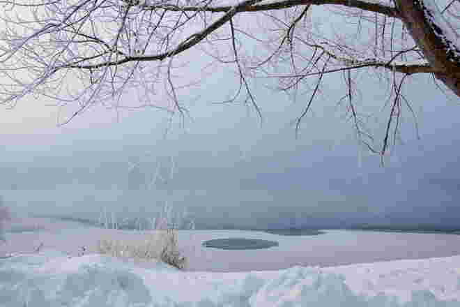 Leichte Eisbildung am Zeller See