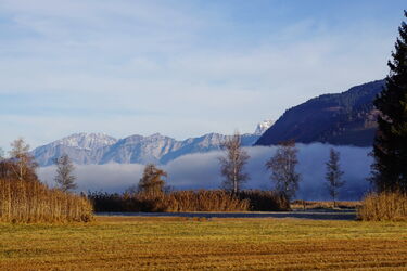Überm Zeller See liegt noch der Nebel 