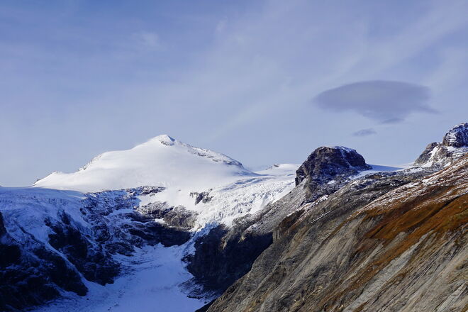 Blick zum Johannisberg mit dem hintersten Teil der Pasterze und dem Hohen Burgstall