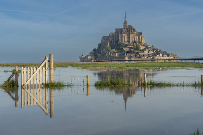 sonnenaufgang in Mont St. Michel