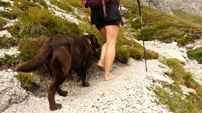 Aus Solidarität mit unserer Hündin barfuß :-)