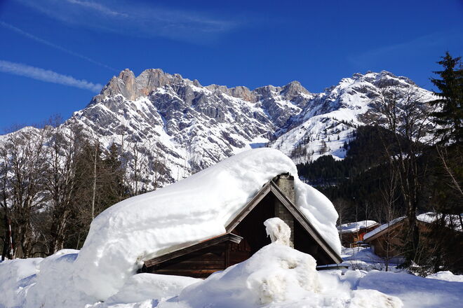Die Schneelast des Winters wird nur langsam weniger