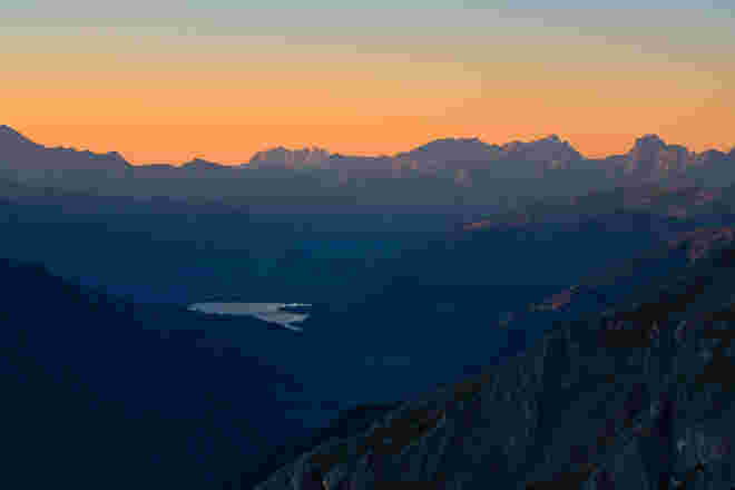 Blick von der Edelweißspitze zur Blauen Stunde