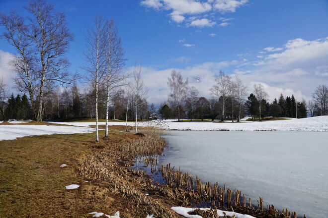 Langsam wird der Schnee weniger