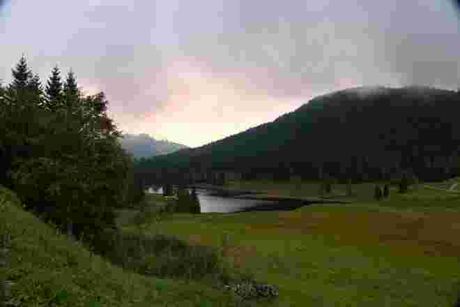 Dunkle Wolken über Seewaldsee