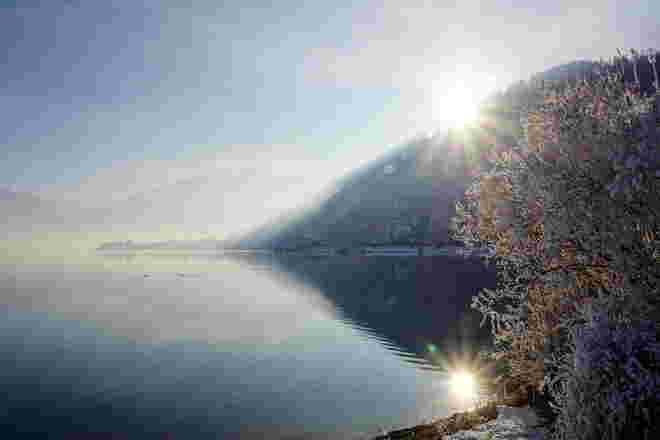 Stimmungsvoller Spätnachmittagsstimmung am Zeller See