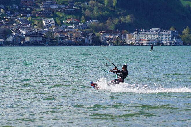 Windsurfen mit der Winterhaube