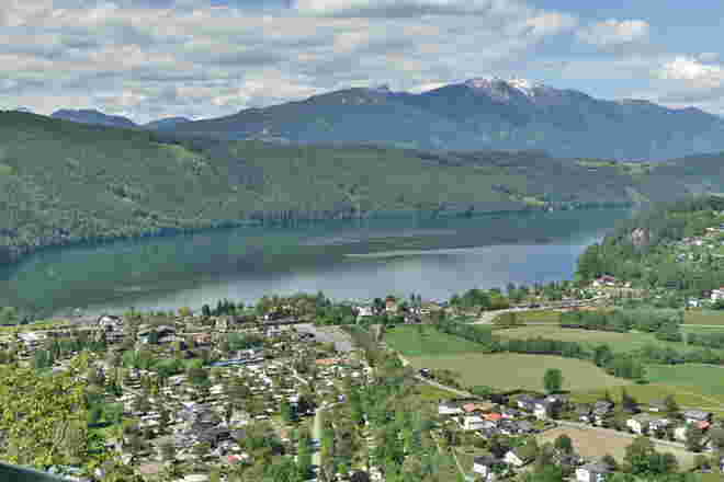 Blick auf Döbriach 