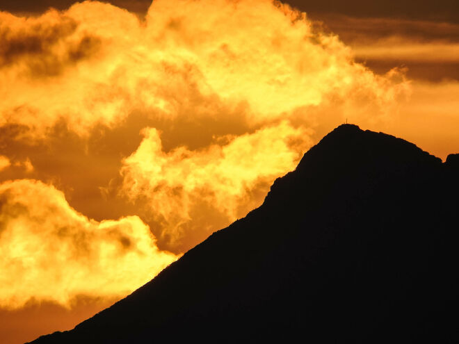 Hochstaufen bei Sonnenuntergang