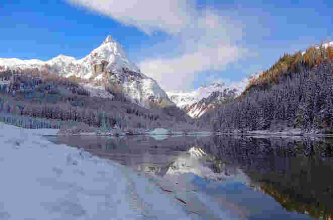 Frühwinter am Schliereralm  See