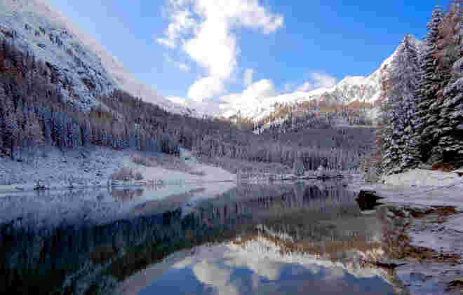 Novemberwinter am Schliereralm See