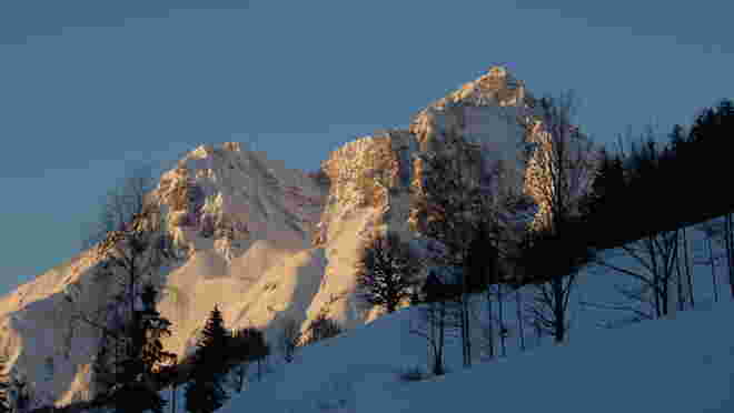 Alpenglühen am Steinernen Meer