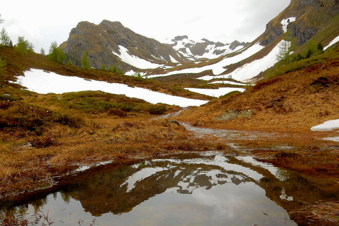 Im Kar liegt noch viel Schnee
