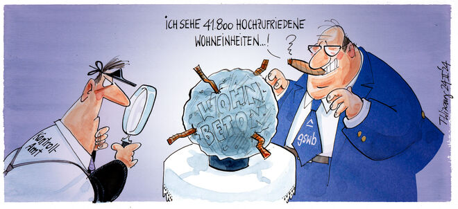 Der Blick in die Betonkugel…