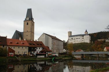 das Städtchen Rosenberg an der Moldau