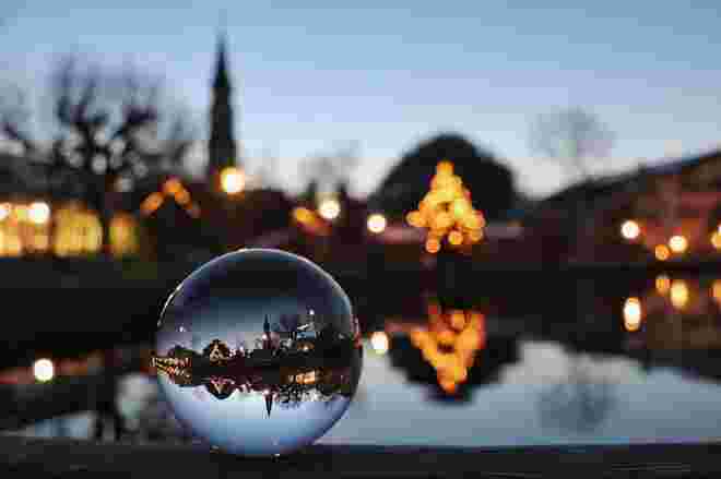 Weihnachtliche Spiegelung