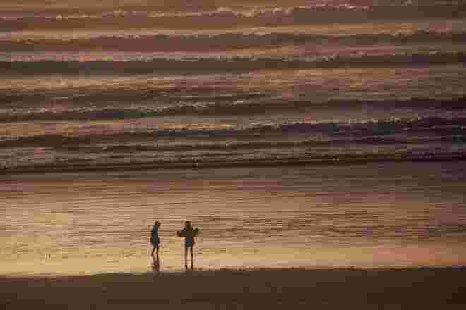 am Abend am Meer