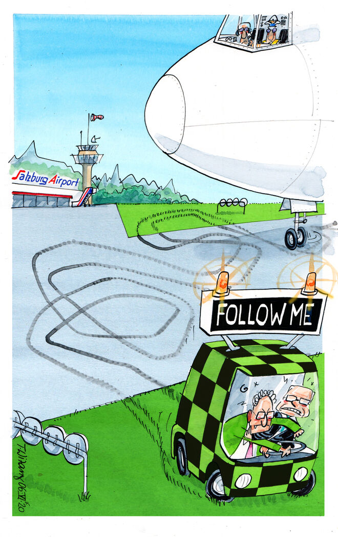 Flug(hafen)linie ...