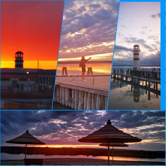 Traumhafte Sonnenuntergänge am Neusiedler See