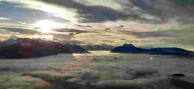 Blick über das Wolkenmeer