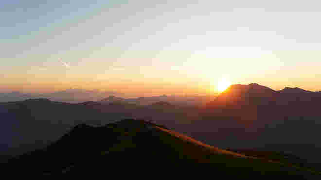 Sonnenaufgang am Gründegg