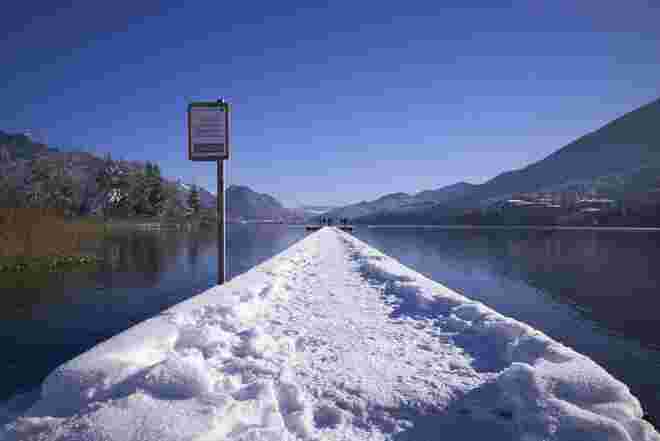 snow on the water