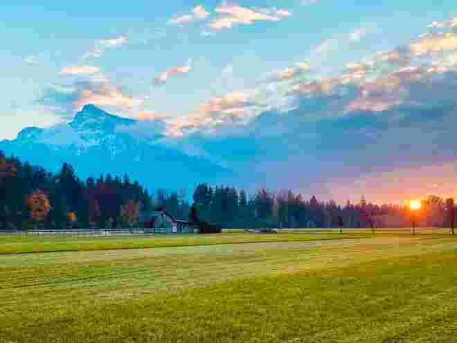 Salzburger Sonnenuntergang