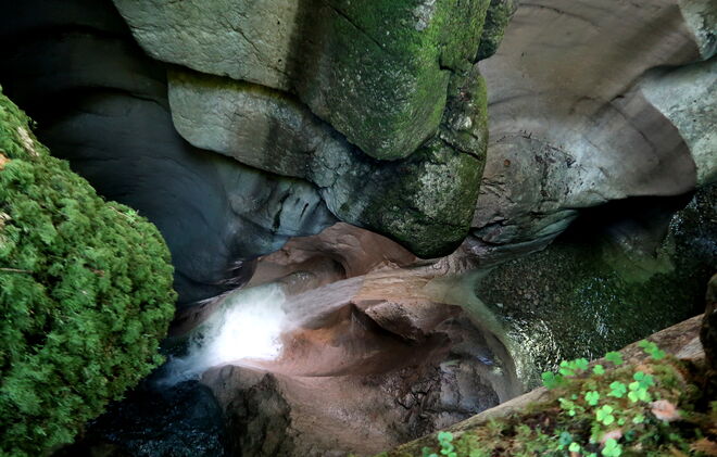 Einblick in den "Schlund" der Taugl 