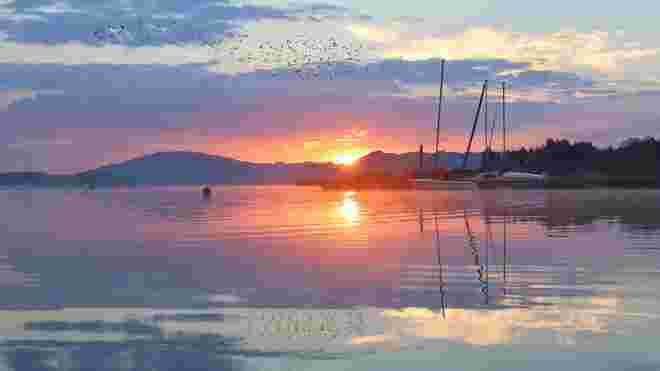 Sonnenaufgang am Wallersee