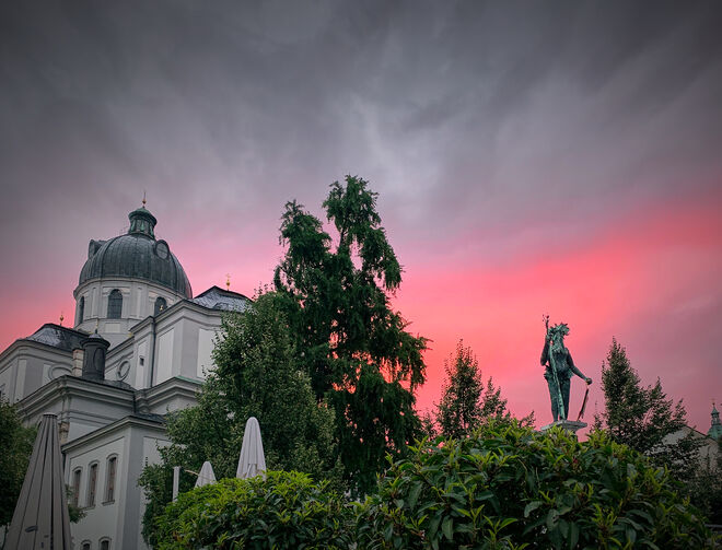 Wilder Mann im Morgenrot
