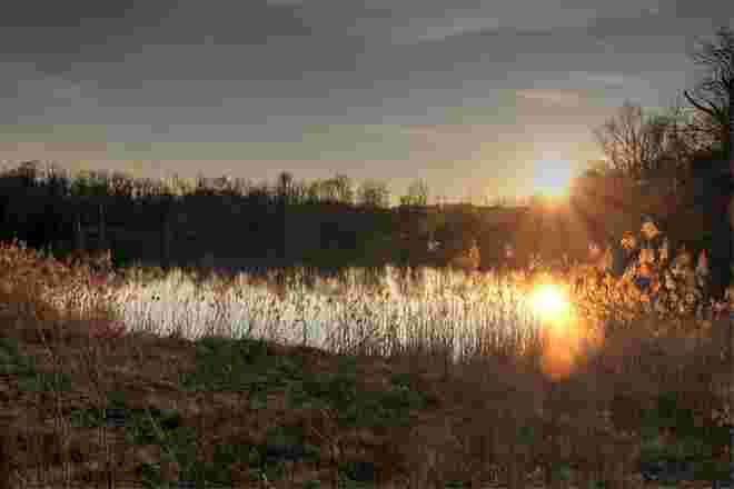 Der gestrige Sonnenuntergang in der Weitwörter Au