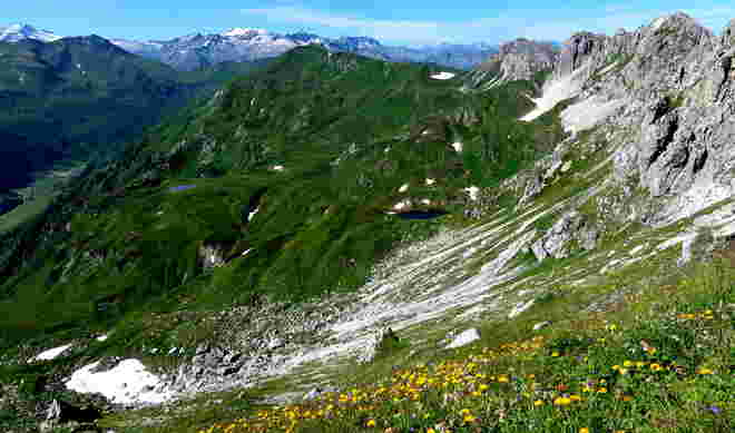 Blick zur Hochalmspitze und den Ankogel