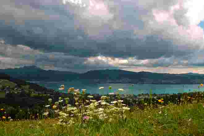 Wolken über dem Attersee heute