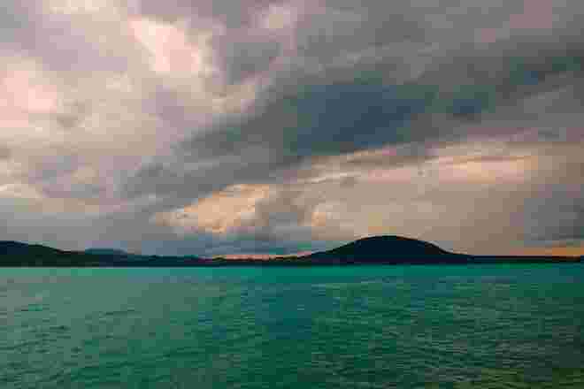 Wetterstimmung am Attersee heute