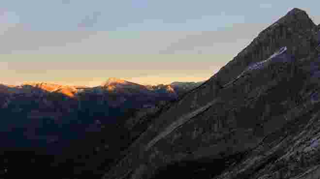 Sonnenuntergang am Watzmannhaus