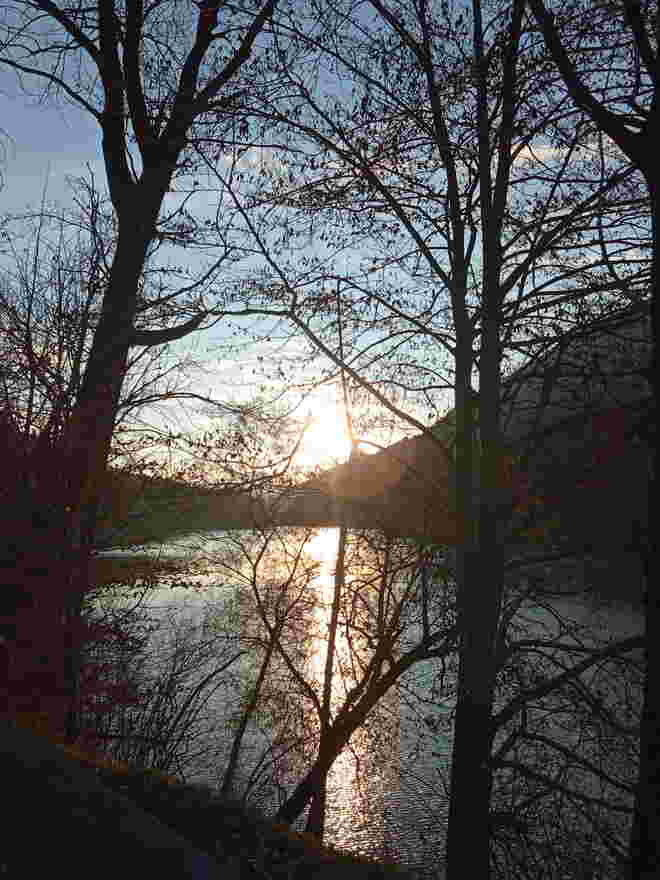Wiestalstausee im Abendlicht