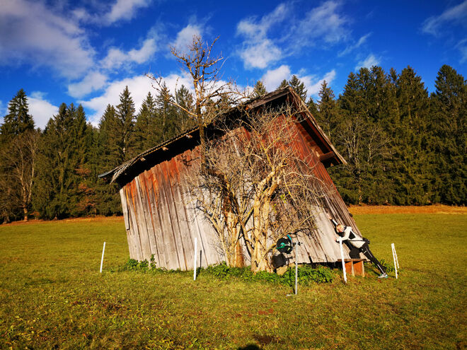Der schiefe Stadl am Trebesinerweg