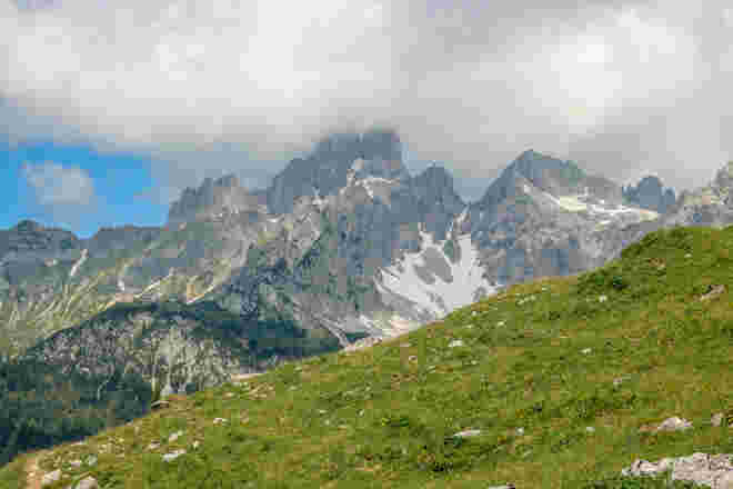 Dichte Wolken über der Bischofsmütze....
