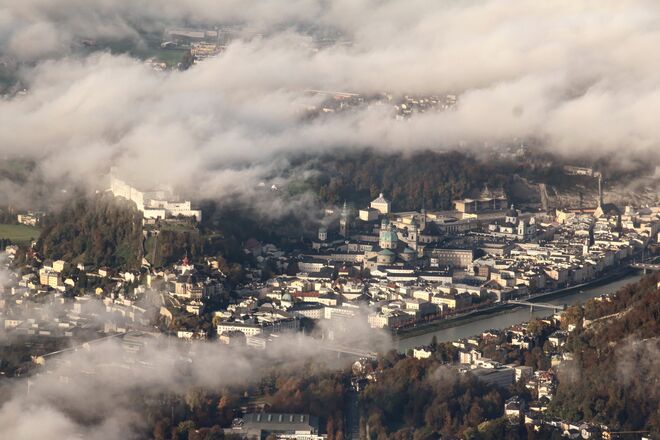 Wenn der Nebel den Blick auf unsere schöne Altstadt mit der Festung freigibt...
