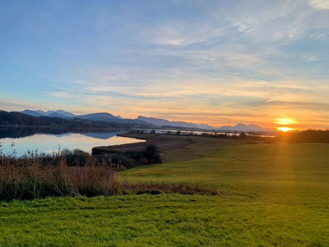 Sonnenuntergang am Wallersee