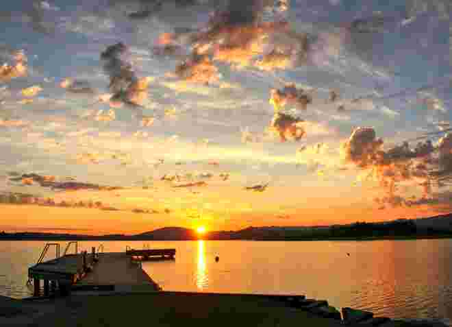 Der heutige Sonnenaufgang beim Strandbad Seekirchen am Wallersee war wieder einmal ganz besonders schön