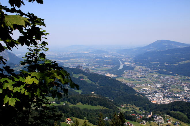 Blick über die Barmsteine ins Salzachtal Richtung Norden