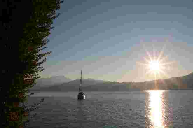 Ein herrlicher Sonnentag am See neigt sich...