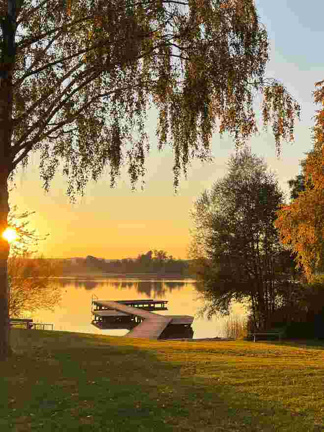 Sonnenuntergang im Herbst